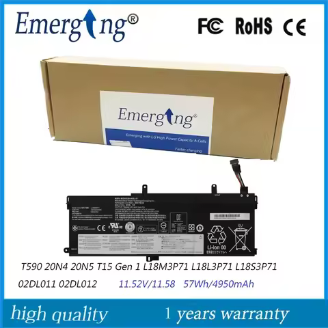 L18M3P71 L18S3P71 L18L3P71 Battery For Lenovo ThinkPad T590 20N4 20N5 T15 Gen 1 02DL011 02DL012 SB10