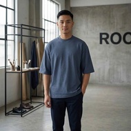 ROO Oversized T-Shirt 100% Soft Cotton Korean Streetwear Unisex Basic Tee