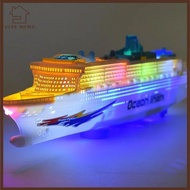 YELGIRL Electric Ship Toy, Realistic LED Light Sound Cruise Ship Toy,  Automatic Steering Flashing L