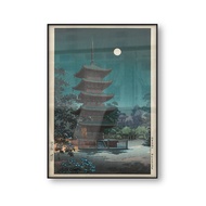 Asakusa Kinryuzan Temple Tsuchiya Koitsu Vintage Japanese Art Poster Asian Landscape Wall Art Canvas