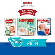 Huggies Newborn baby (NB / S) Diapers - Dry / AirSoft / Naturemade (x1 pack)