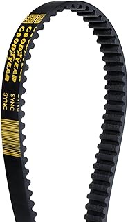 Goodyear 595-5M-9 HTD Timing Belt: 5M Profile, 595 mm Pitch Length, 9 mm Width, 119 Teeth, 5 mm Pitc