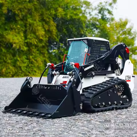 LESU 1/14 AOUE LT5 crawler Bobcat skid steer loader small bulldozer engineering hydraulic machinery