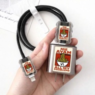 Black Straight Charger Protector (CASE ONLY) Cute Words Suitable for Charger iphone, Vivo & Xiaomi