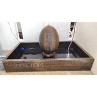 S95 Brown Egg 5x3 Feng Shui Sandstone Water Pond Fountain Water Feature Balinese 风水流水喷泉瀑布池 Deco Fish