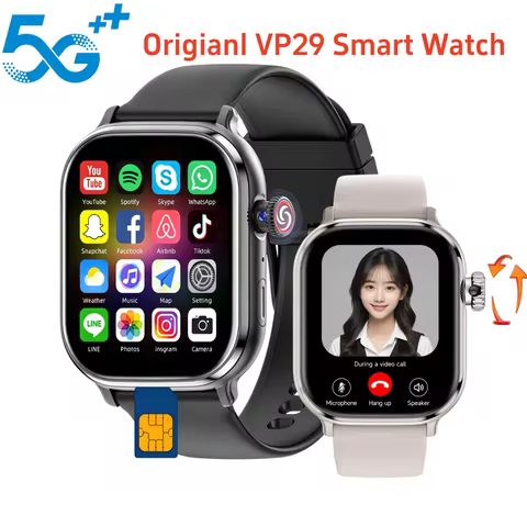 VP29 Smart Watch 5G Android 10.0 256GB Storage 4G/5G LTE Sim Card GPS WIFI 2.29 inch 490*580 Amoled 