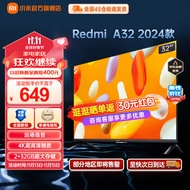 小米电视 RedmiA32 32英寸 全高清电视 金属全面屏电视机 1G+8G 游戏智能液晶电视 L32RA-RA