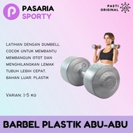 BARBEL 5kg Pasir/Plastik Dumbel/Dumble Olahraga Angkat Bebas/Gym/Fitne