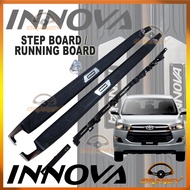 Toyota Innova 2016 to 2024 OEM BLACK / CHROME Stepboard 2018 2019 2020 2021 2022 2023 Step board