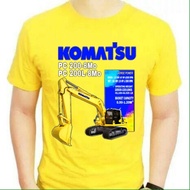 Excavator distro t-shirt pc200Komatsu DTF screen printing heavy equipment t-shirt