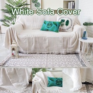 1/2/3/4 White Sofa Towel Seater Sofa Blanket Cover Nordic SimplicityWashable Sofa Towel Cushion Anti