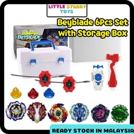 BURST ATTACK BEYBLADE SET IN BOX 2 LAUNCHER+handle+launcher tali+6pcs bayblade+3pcs driver AND 1 BOX