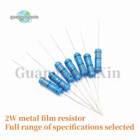 20pcs 2W 1R2 12R 120R 1K2 12K 120K 1.2 12 120 Ohm R K Accuracy 1% Metal Film Resistor 0.1R-10M