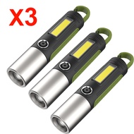 TOMM.JKไฟฉาย USB ชาร์จ ไฟฉาย LED ไฟได้ไฟฉาย LED COB + XPE ไฟฉายไฟฉายเอบีเอส  กันน้ำ กันกระแทก โฟกัสแ