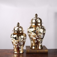 Luxury Gold Urn Table Display/Golden Cenary Blossom Jar Vase 2671