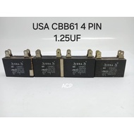 USA CBB61 4 PIN FAN CAPACITOR MOTOR AIRCOND (1.25UF)