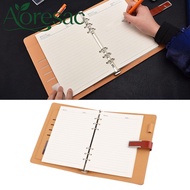 Aoresac A5 Binder 6 แหวนหนัง PU ปิดแม่เหล็กรีฟิลโน้ตบุ๊ค Binder พร้อมกระดาษ 80 แผ่น