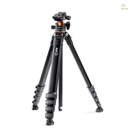 (Docooler)K&F CONCEPT Portable Camera Tripod Stand Aluminum Alloy 177cm/70inch Max. Height 15kg/33lb