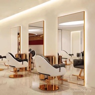 Influencer Hair Salon Mirror Hair Salon Hair Cutting Mirror Mirror Table Wall-Mounted Floor Barber S