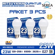 PACKAGE 3 PCS 23 W Mitsuyama Quantum LED Bulb Premiere Series Fitting E27 Super Bright Lamp
