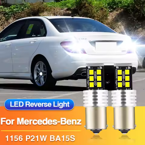 2/4PCS P21W BA15S 1156 Led Reverse Lights for Mercedes-Benz C-Class W202/W203/Viano W639/Vito W638/C