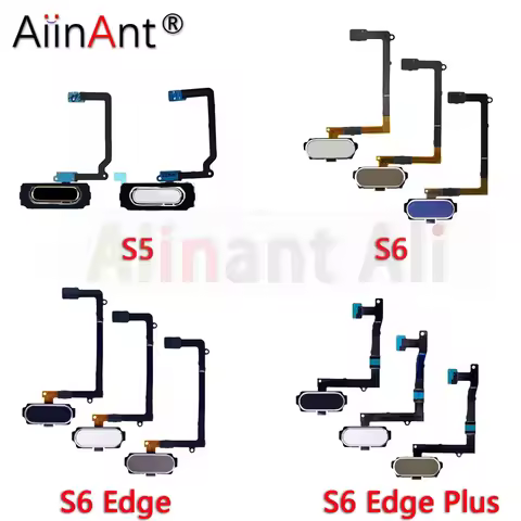 AiinAnt Back Home Button ID Key Fingerprint Sensor Flex Cable For Samsung Galaxy S5 S6 Edge Plus + M