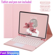 Jin Case with Touchpad Keyboard For iPad 9.7 10.2 5th 6th 7th Gen 8th 9th Generation Bluetooth Touch pad Keyboard for iPad Air 2 3 4 5 Pro 9.7 10.5 11 2020 2021 Casing Cases Cover