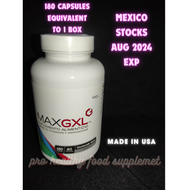 Max GXL 180 capsules (1 big bottle - equivalent to one box) (mexico stock, made in USA) (AUG 2024 ex