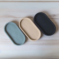 Plain Oval Coaster Aesthetic Cafe Coaster Gypsum Tray Photo Props Coaster Cup Aesthetic Coaster Set