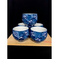 Set of 5 cups - Japanese ceramic tea cups (canned goods)