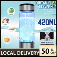 4W Portable Hydrogen-Rich Water Cup Ionizer Maker/Generator Rechargeable Super Antioxidants ORP Hydr