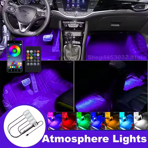 Car Music Ambient Light RGB 4 in 1 LED For Opel Astra G H J K GTC Vectra B C GTS Wireless Remote APP