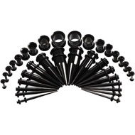 36Pcs/Lot 14G-00G Ear Gauges Stretching Kit Tapers Plugs Eyelets Stainless Steel Tapers and Plugs Ex
