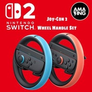 任天堂 - Switch 2 原裝 Joy-Con 2 方向盤套裝 (紅/ 藍) Joy-Con 2 Wheel Handle Set