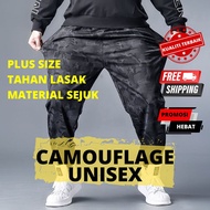 Seluar Jogger Lelaki Perempuan Unisex Seluar Celoreng Askar Plus Size S-3XL Seluar Corak Celoreng Ca