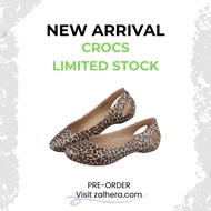 Crocs Kadee Leopard Printed Women Ballerina Flat Authentic 204086