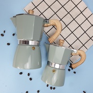 มอคคพอท อลูมิเนียม อิตาเลี่ยน เทาเขียวพาสเทส Moka Espresso เครื่องชงกาแฟ Percolator Stove Top Pot 150 / 300ML