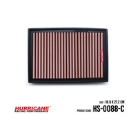 HURRICANE กรองอากาศรถยนต์ผ้าแดง & สแตนเลส  Mazda ( 2  3  5  CX5 ) HS-0088