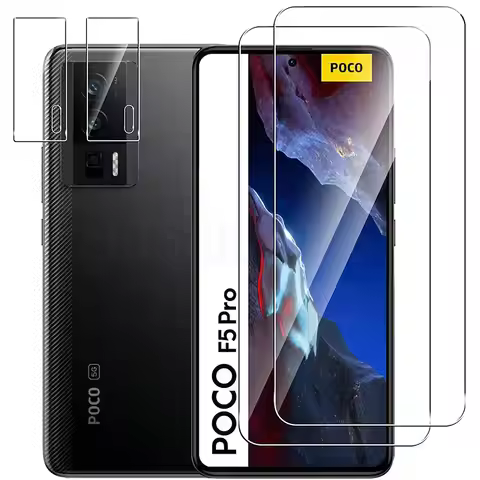 2.5D 9H Tempered Glass for POCO F5 Pro Screen Protector Camera Lens Film for Xiaomi POCOF5 F5Pro