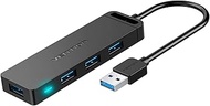 VENTION USB 3.0 Hub, 4 Ports USB Hub Ultra-Slim Data USB Hub 0.5FT Extended Cable [Charging Supported], Compatible with MacBook, Laptop, Surface Pro, PS4, PC, Flash Drive, Mobile HDD (0.15m/0.5ft)