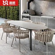 Combination Chair Terrace Dining Table Leisure Outdoor Furniture Table Chair Rattan Chair Sunscreen 