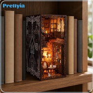 DIY Book Nook Kit Creative Book Nook Mini House Model Wooden Pieces 3D Assembly Kit House LED Lights
