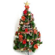 [特價]摩達客 台灣製4尺特級綠松針葉聖誕樹(飾品組-紅金色系/不含燈)