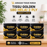 GOLDEN TISSUE 180 sheets, pack of 6 PCS tissue tissue packet toilet paper