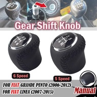 MT 5/6 Speed Gear Shift Knob For Fiat Grande Punto 2006-2012 Linea 2007-2015 55344881 55349796 PU Le