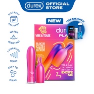 Durex Play Vibe &amp; Tease 2 in 1 Vibrator and Teaser Tip (For Man &amp; Woman) | Quiet Silent &amp; Sensory Adult Toy