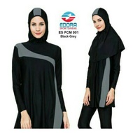 Edora ES FCM 001 Black Gray Muslim Women's Swimsuit