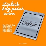 Plastic Ziplock Frosted Printing Jenama Sendiri Custom Tudung