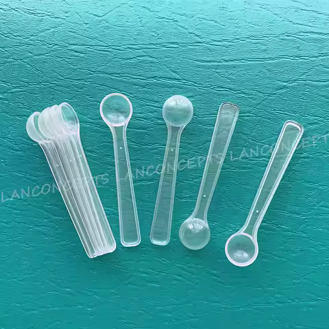 0.25g Translucence Plastic Micro Scoop 0.5ML Measuring Spoon 0.25 Gram Measure Spoons - 200pcs/lot