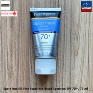 ☆ Neutrogena® Sport Face Oil-Free Sunscreen Broad Spectrum SPF 70+ 73 ml นูโทรจีนา ครีมกันแดดทาหน้า 